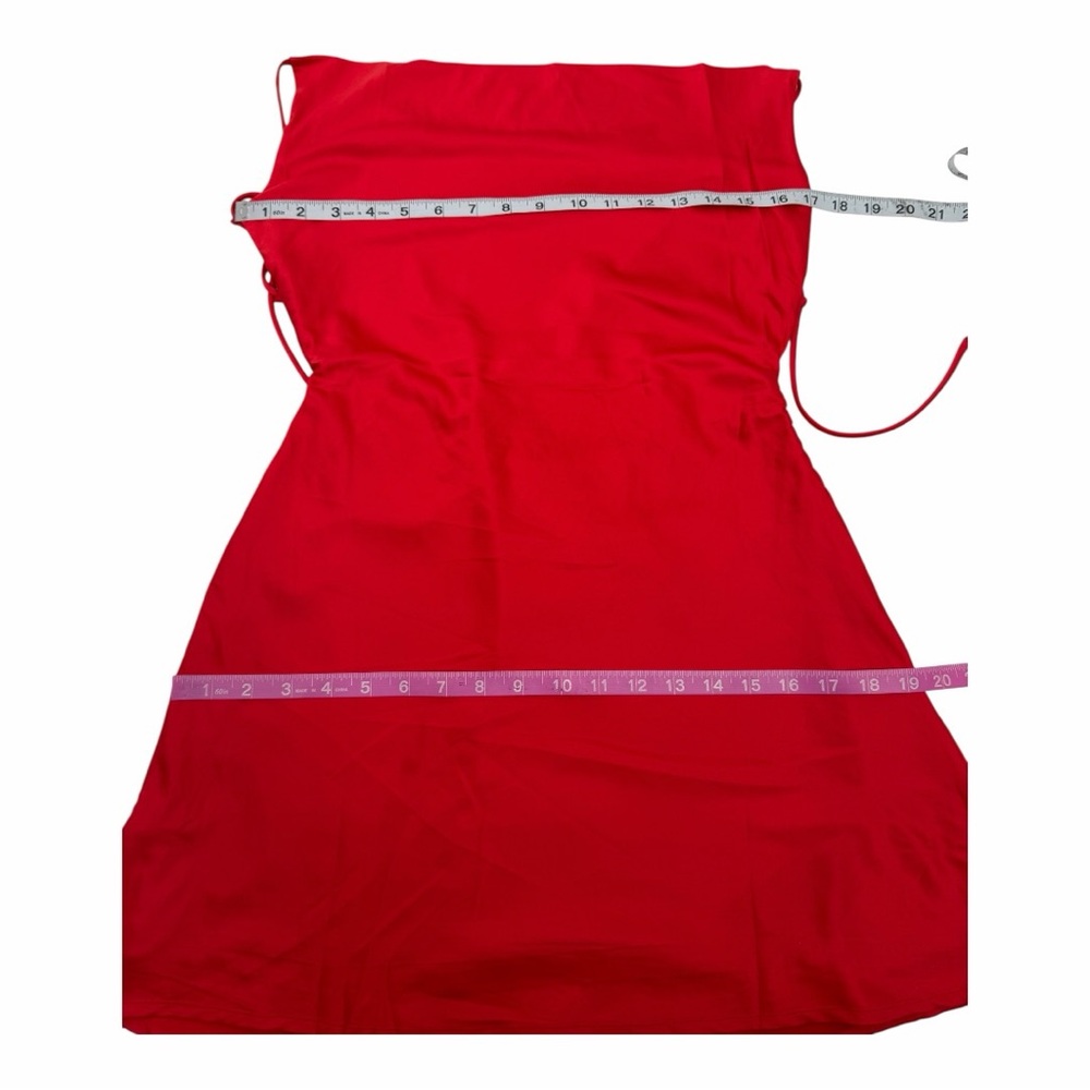 Princess Polly Red Satin Mini Dress Sweetheart Spaghetti Strap Party Dress - Picture 4 of 10